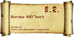 Boroka Róbert névjegykártya
